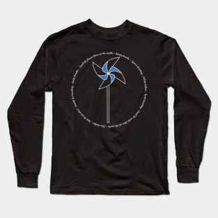 Breathing Pinwheel blue Long Sleeve T-Shirt